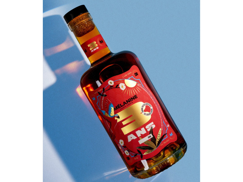 Rhum Mélanine 3 Ans packaging design by Studio Mélanine.