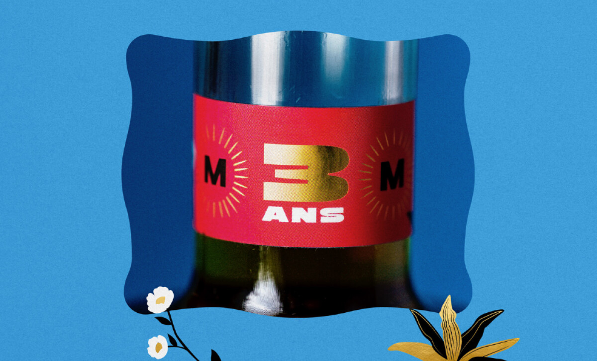 Rhum Mélanine 3 Ans neck label design by Studio Mélanine.