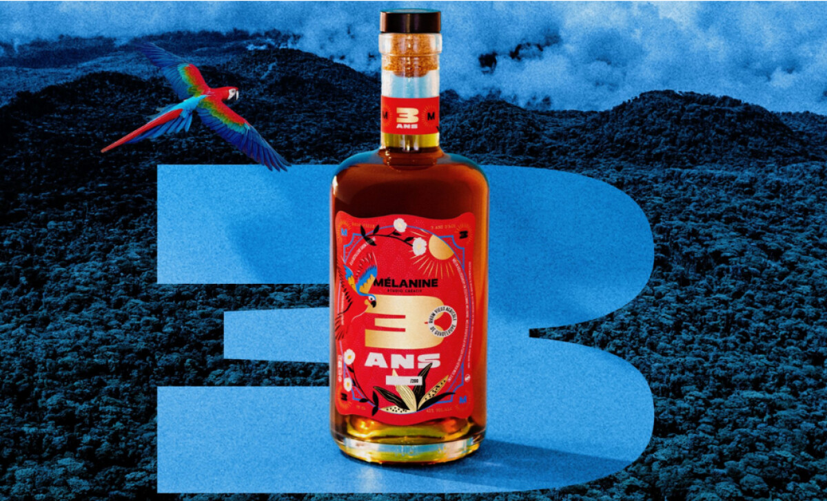 Rhum Mélanine 3 Ans packaging design by Studio Mélanine.