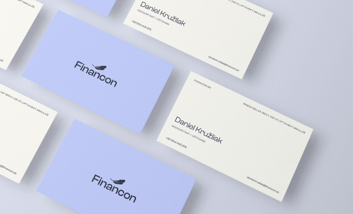 Financon business card by LOOVA Studio.