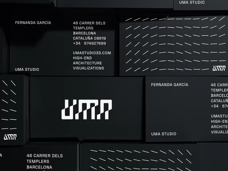 UMA Studio print design by Estúdio Mira.