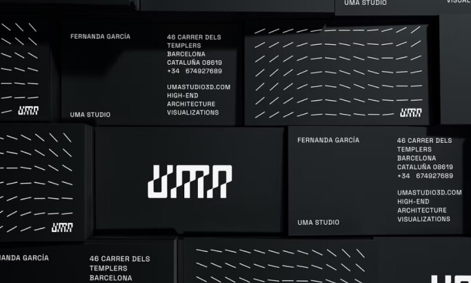 UMA Studio print design by Estúdio Mira.