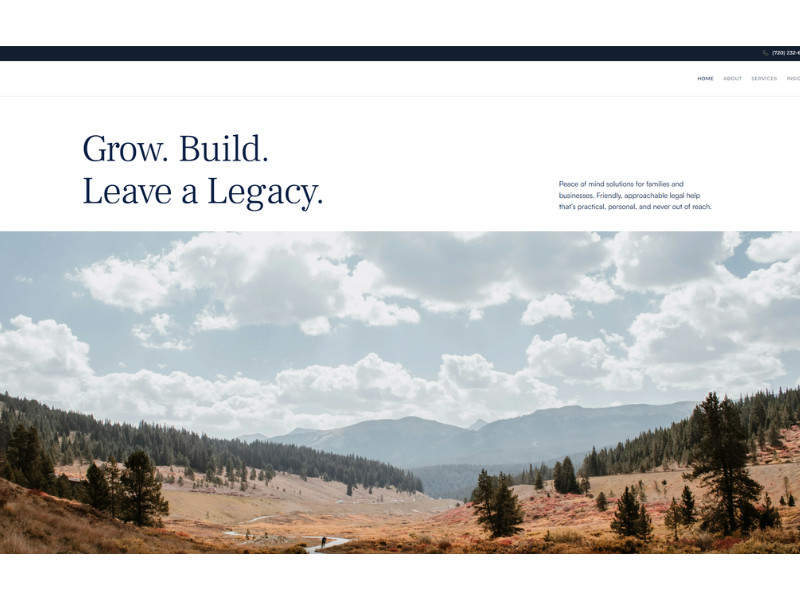 Auxo Law website design by Kroma Creative.