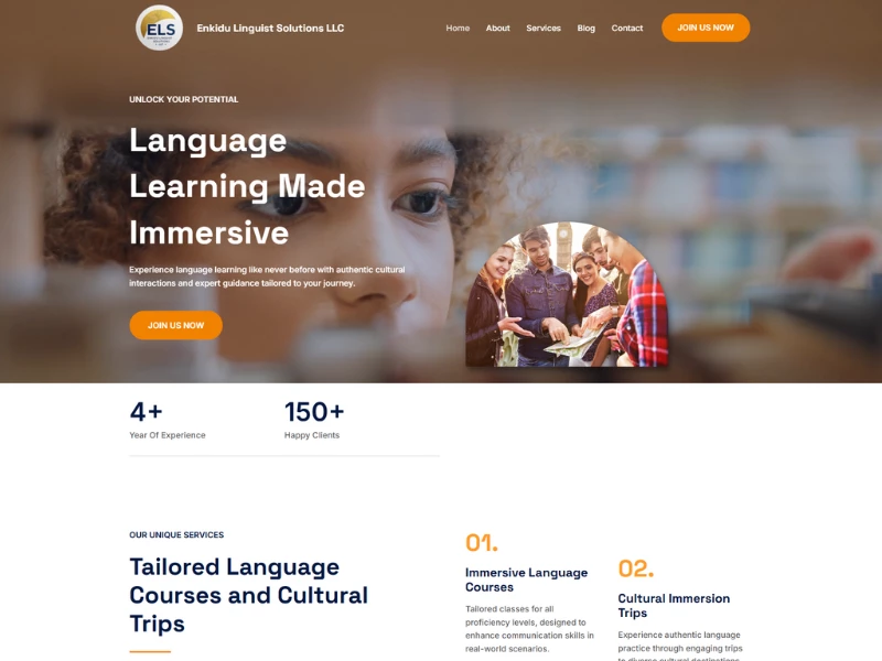 Enkidu Linguist Solutions LLC website design by Negm Designs.