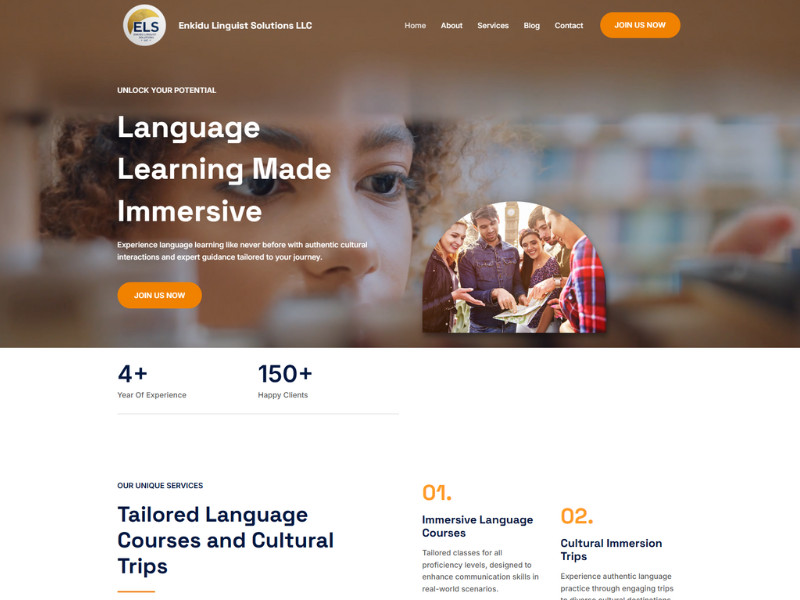 Enkidu Linguist Solutions LLC website design by Negm Designs.