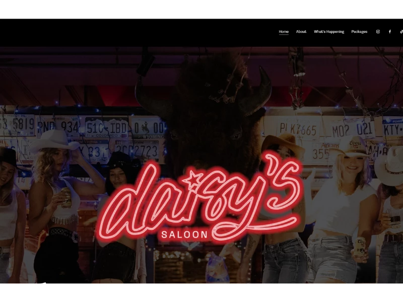 Daisy's Saloon website design by Media Shop Collective.