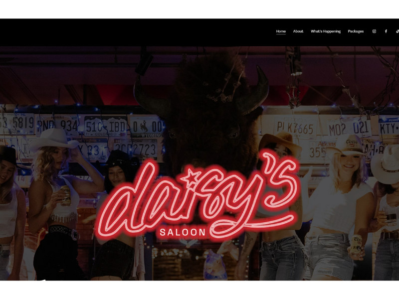 Daisy's Saloon website design by Media Shop Collective.