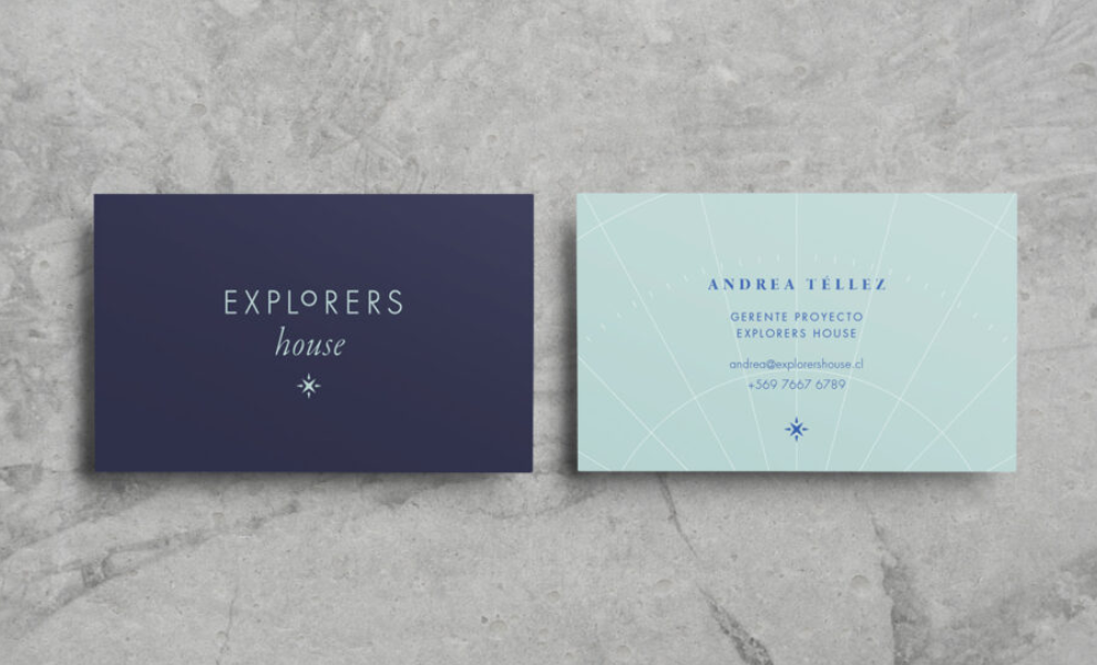Explorers House print design by Estudio Vicencio.