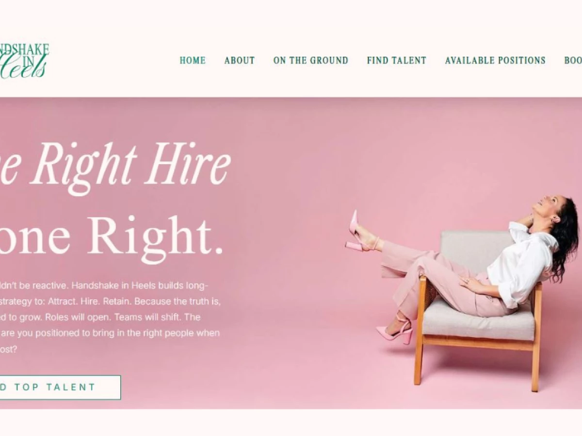 Handshake in Heels Web Design