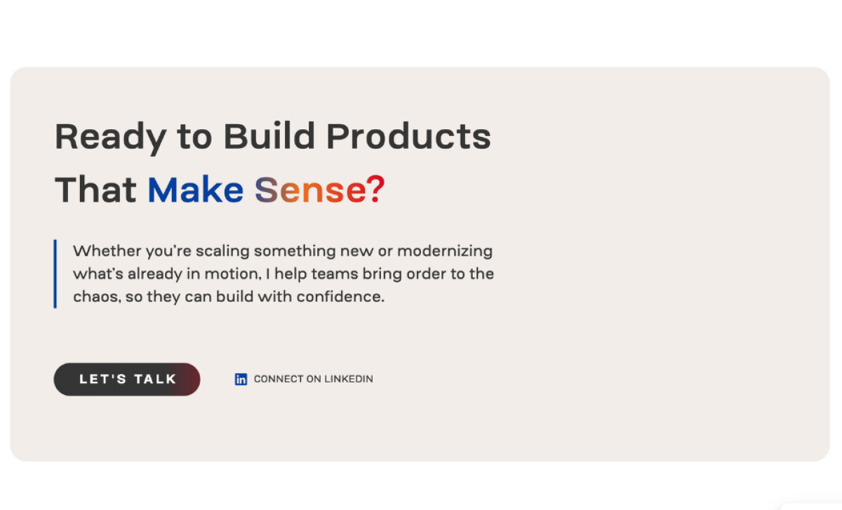 Brian Wood UX Contact Section