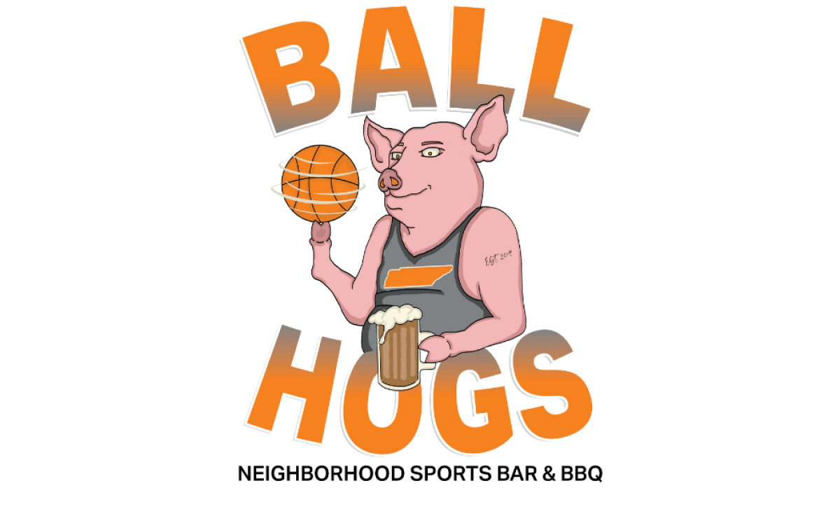 Logo for Ball Hogs sports bar.
