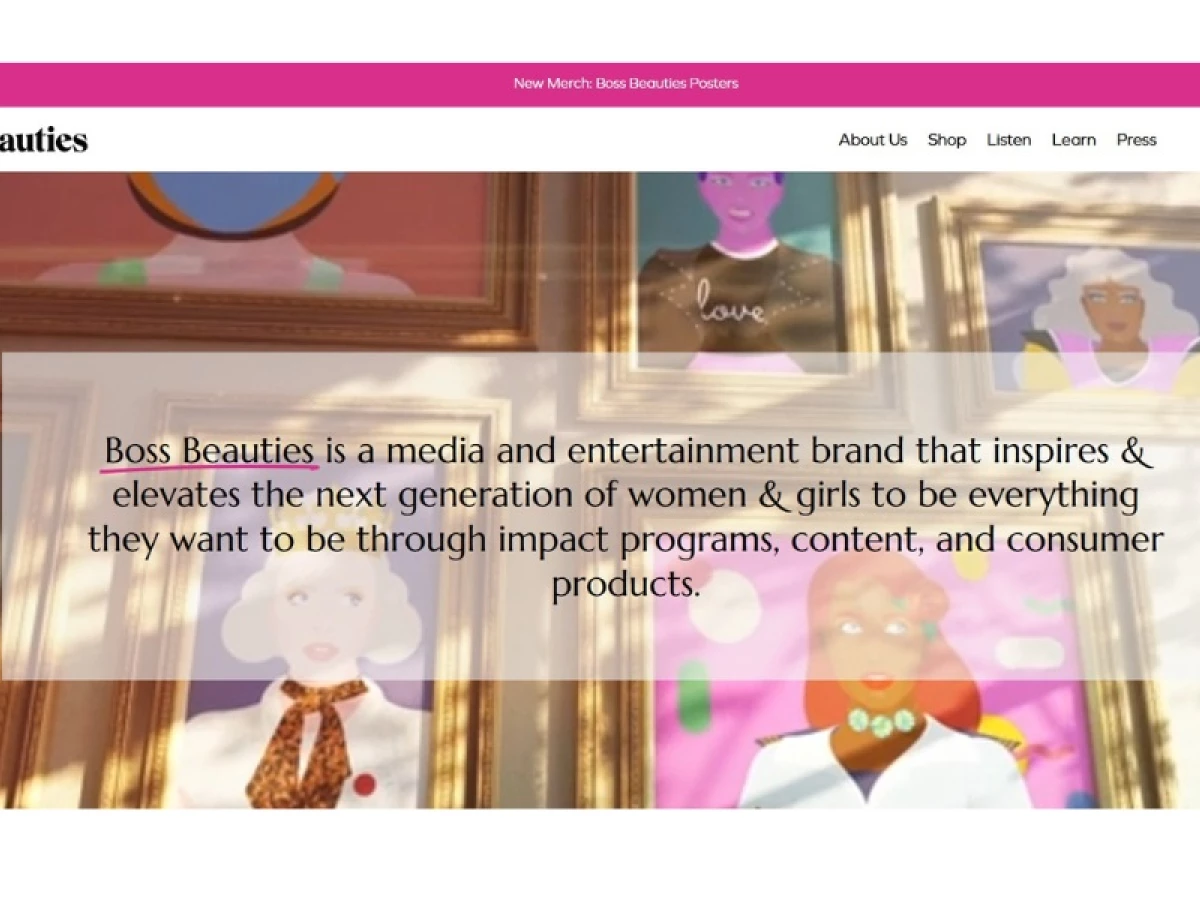 Boss Beauties homepage.