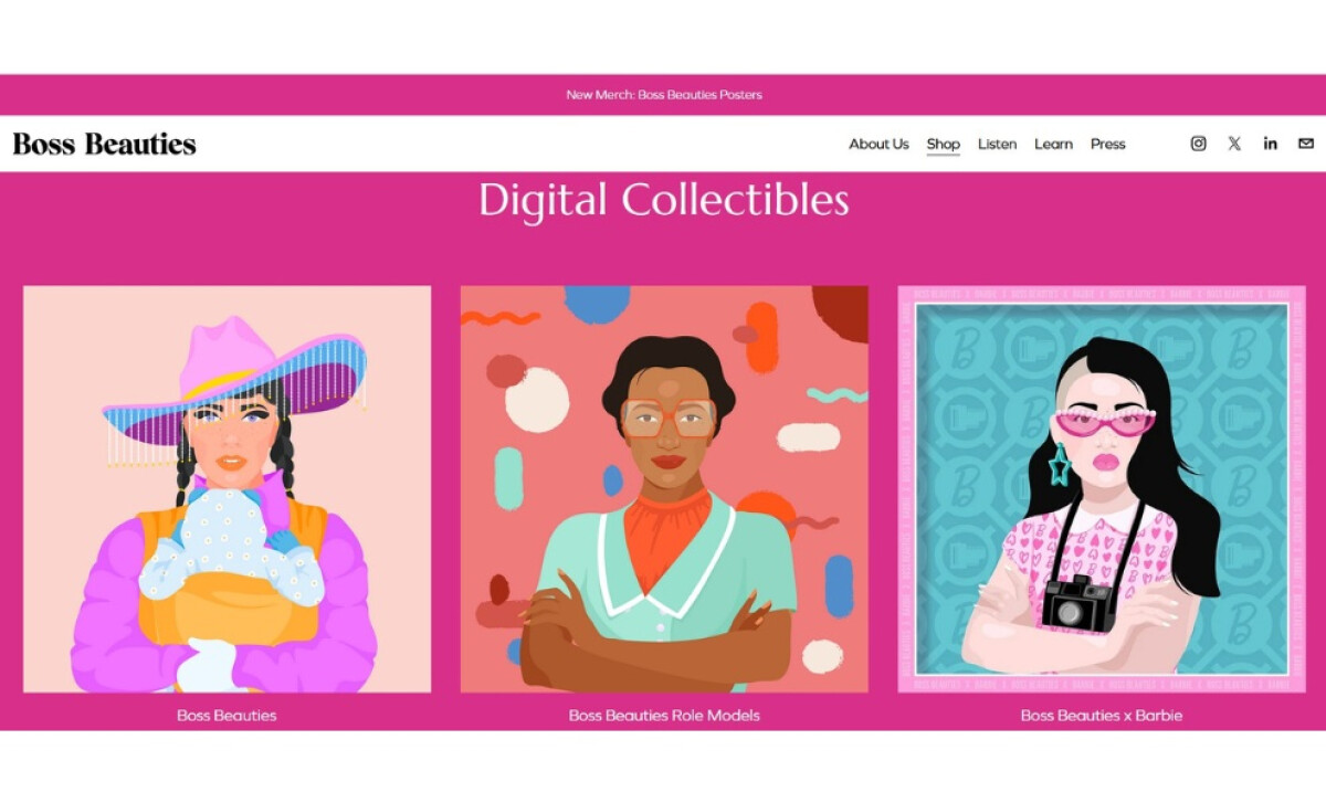 Boss Beauties website store.