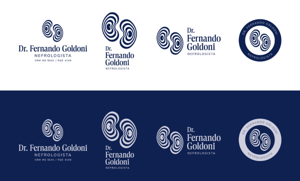 Dr. Fernando Goldoni logo variations by Robson Massaru.