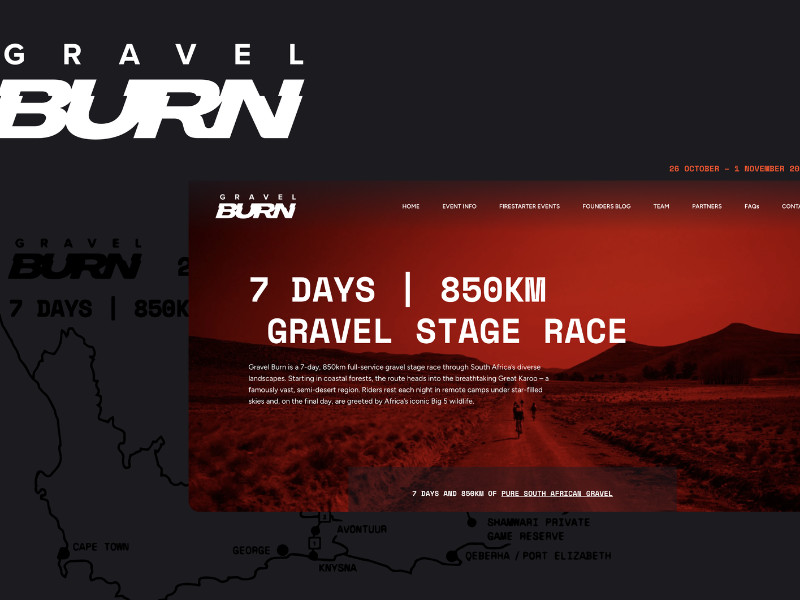 Gravel Burn website design by Woww.