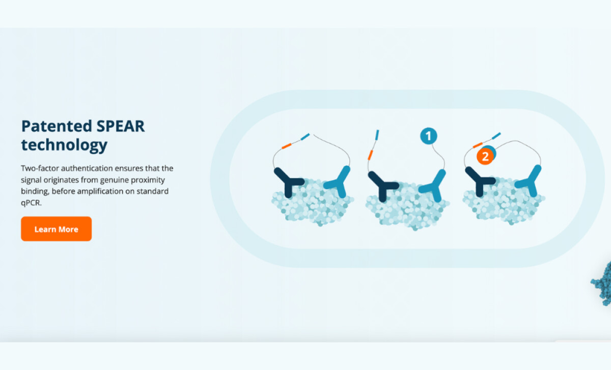 Spear Bio Website's Science-Forward Aesthetics