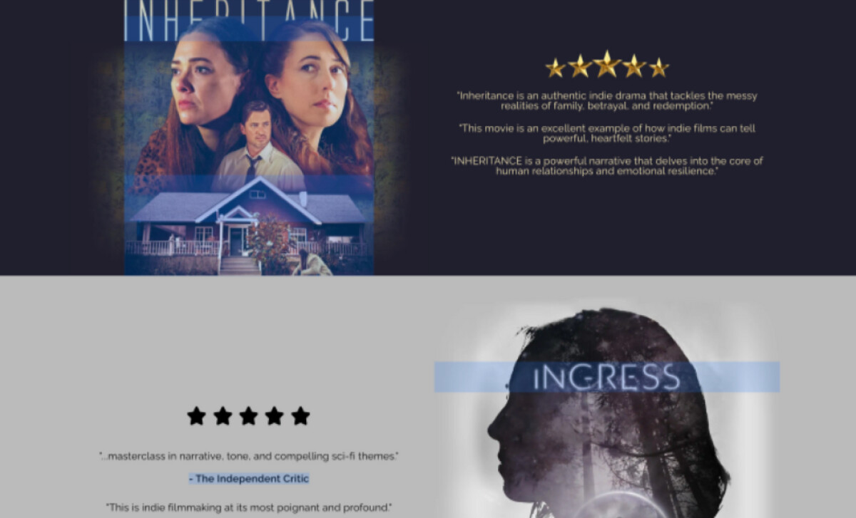 Posters and reviews for indie films by Stonehawk Digital.