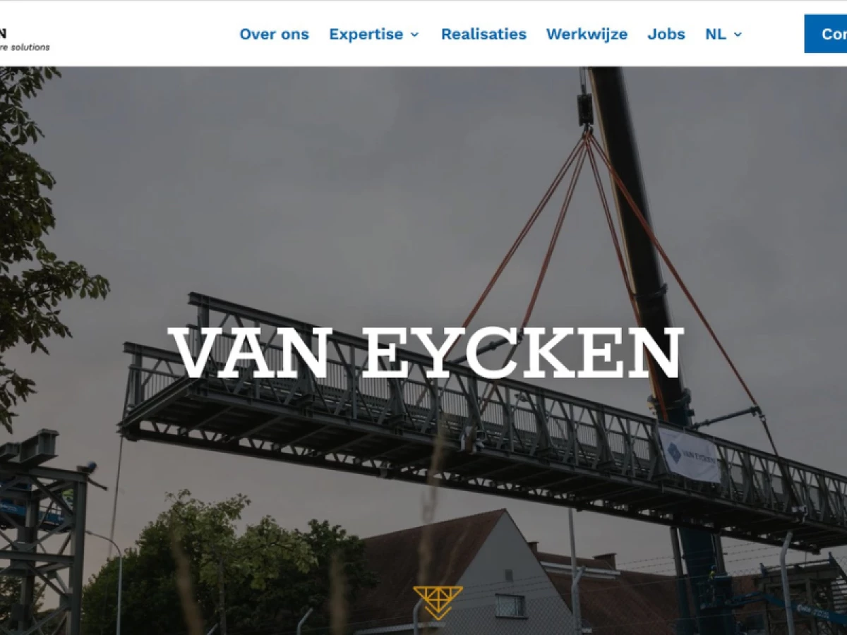 Van Eycken website homepage by Han Studio.