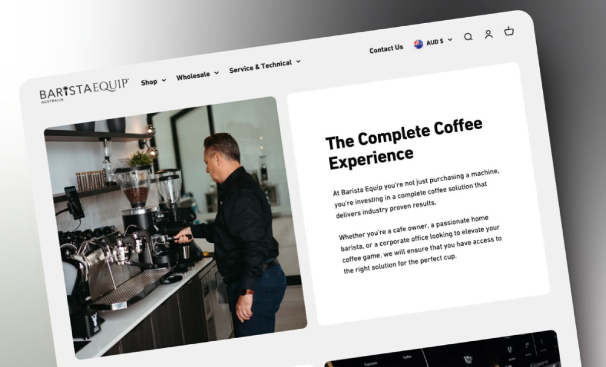 Product pages for PUQ Press automatic coffee tamper on Barista Equip site.