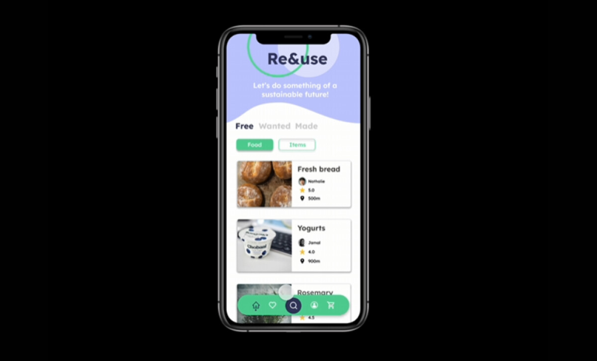 Re & Use food items by Map to Moon.