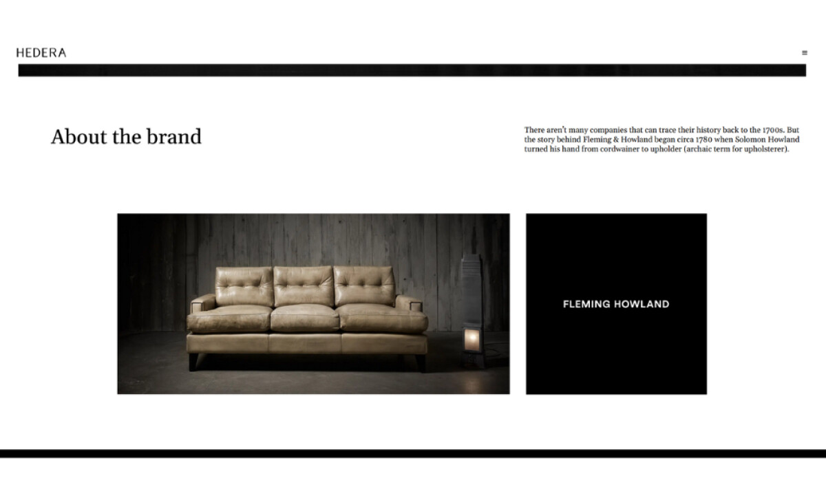 Fleming Howland about page by Hedera.