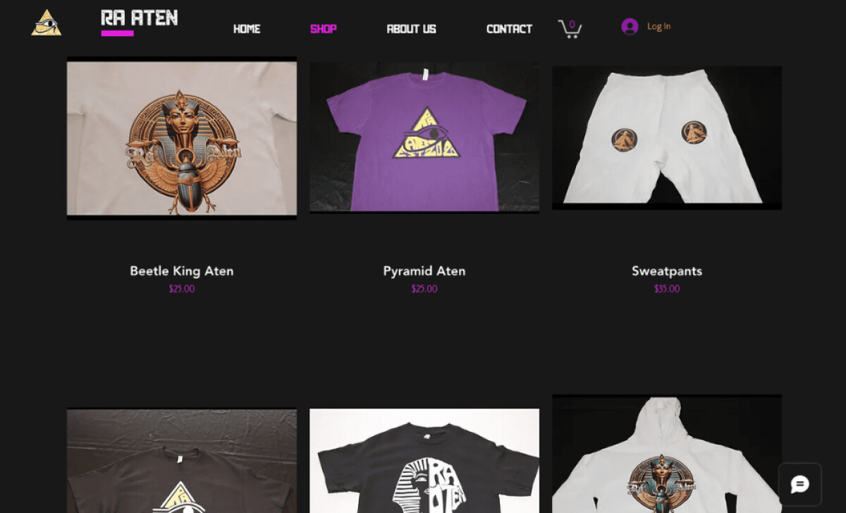 Ra Aten shop page by GRCD Services.