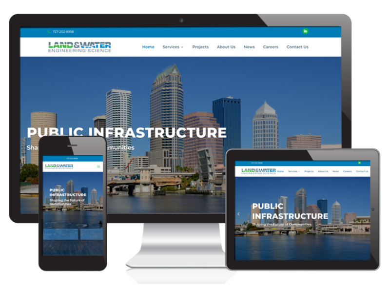 Land & Water Engineering Science website design by Dabiri Designs.