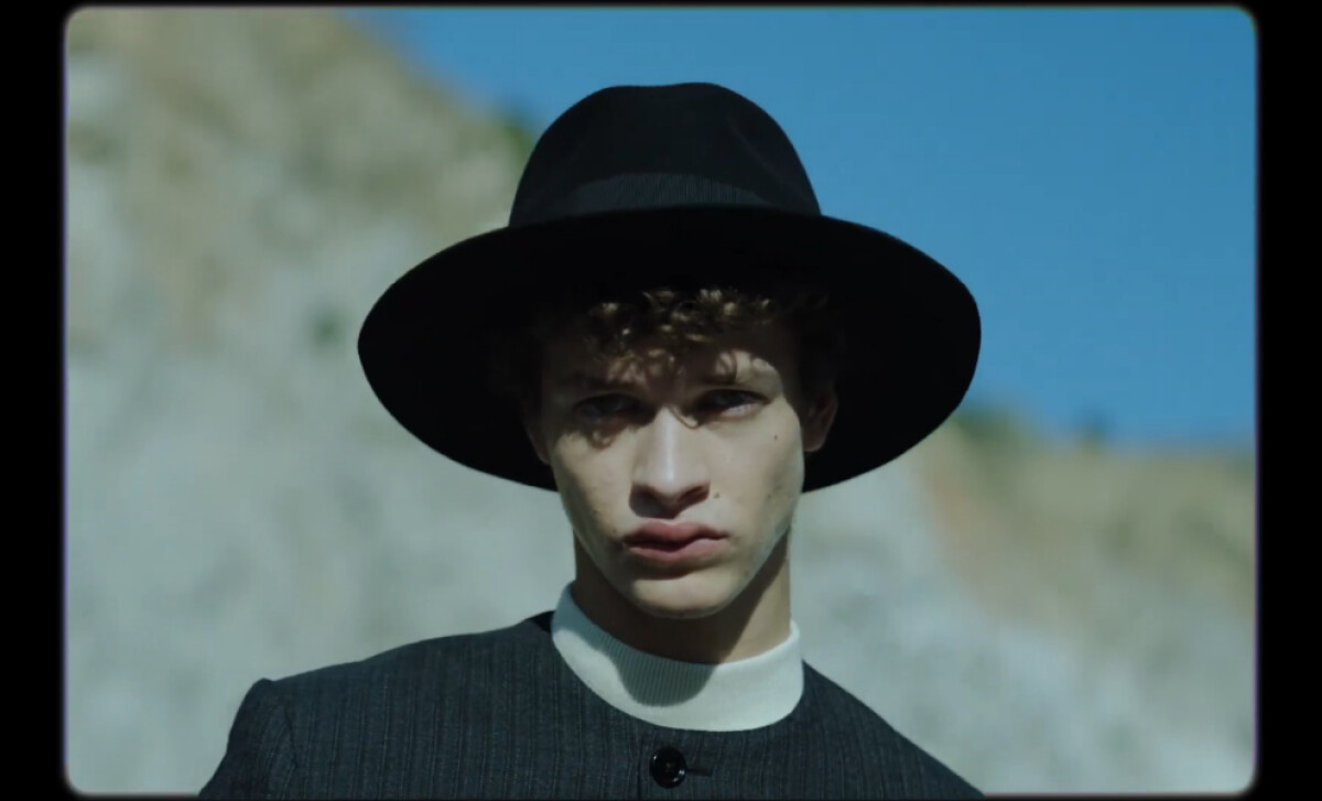 A model for the L’Officiel Hommes Belgium Fashion Film