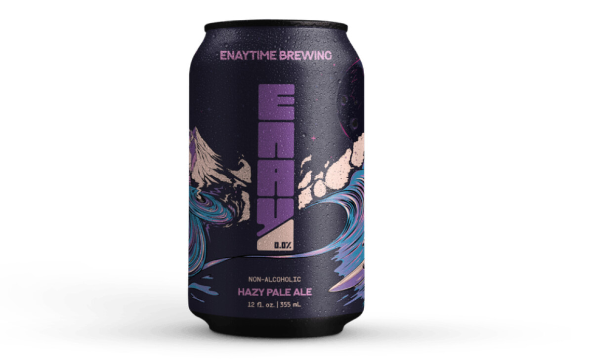 Enaytime Brewing hazy pale ale packaging design by Lemoine.