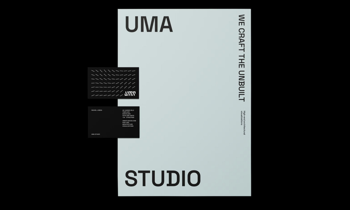 UMA Studio business card and collaterals by Estúdio Mira.