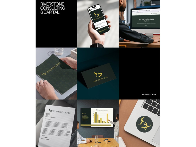 Riverstone Group logo design by Cenzia Studio.
