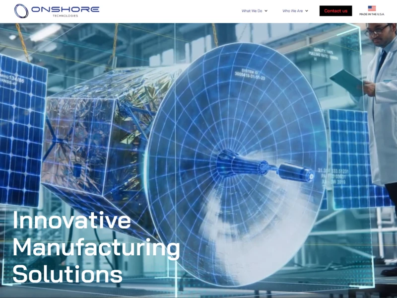 Onshore Technologies website design by Sauce Studios.