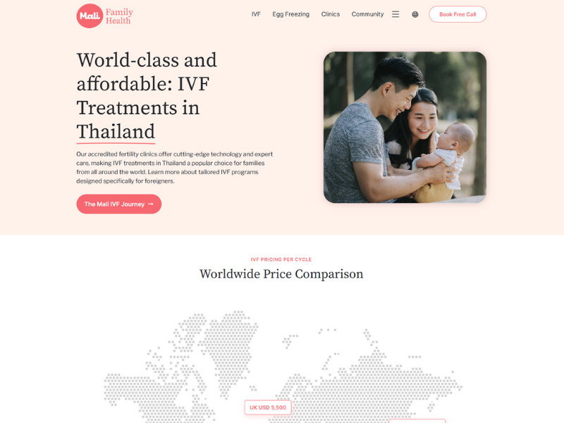 Mali Family Health website design by Amplivista Web Solutions.