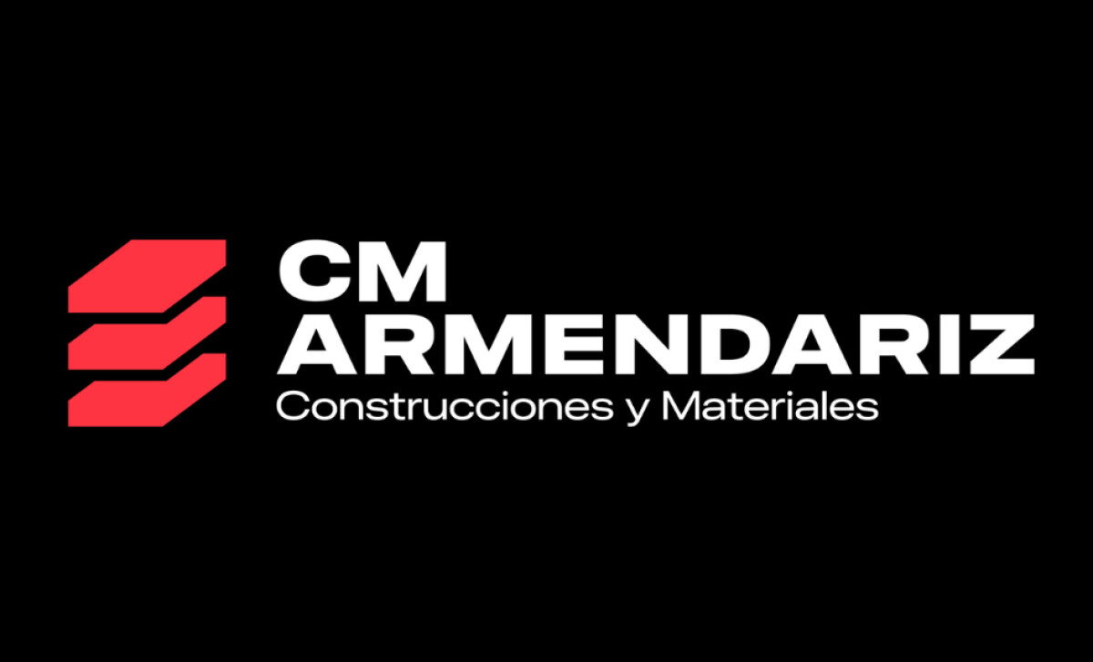 CM Amendariz logo in white on a black background by Adamanto.