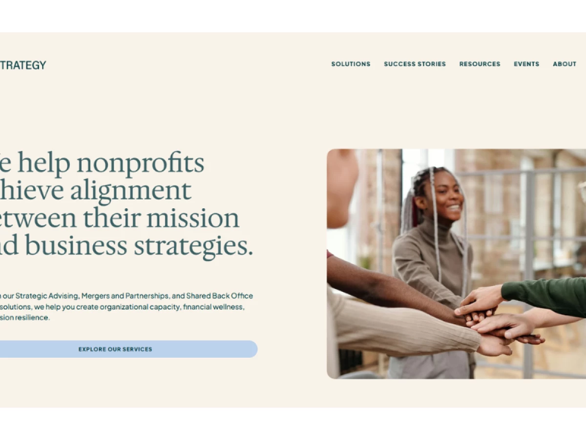 Mission + Strategy website design by Rachel Fisher Creative.