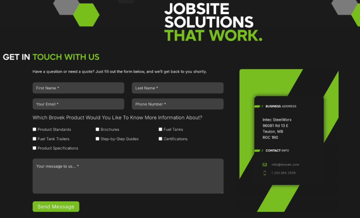 Brovek Contact Section