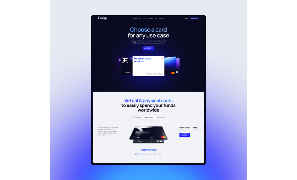 Finup's Sleek Website