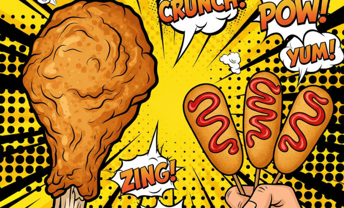 Korean Fried Chicken Restaurant Graphic Art