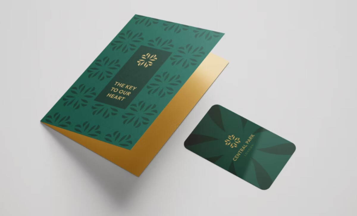 Central Park Hotel key card holder and key card by Formato.
