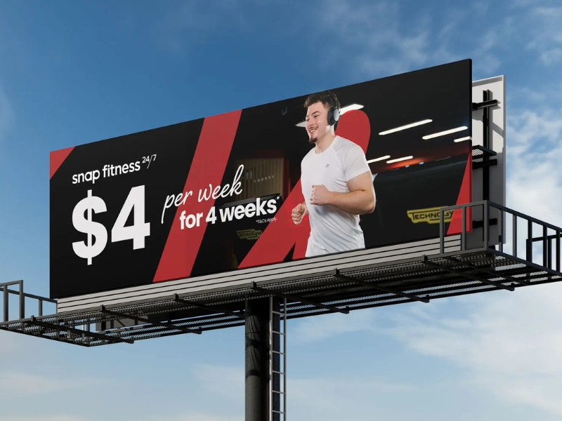 Snap Fitness print design by GAZE Creative.
