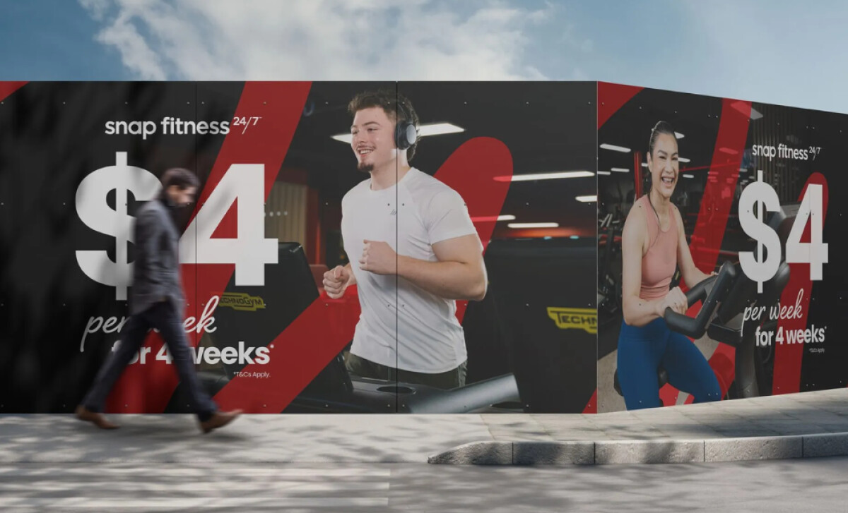 A long Snap Fitness advertisement by GAZE Creative.