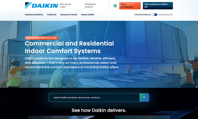 Daikin Comfort Website Design