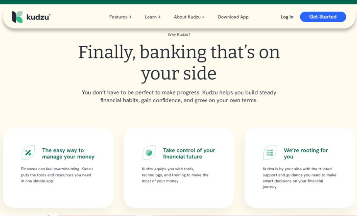 Kudzu Money Banking Web Platform