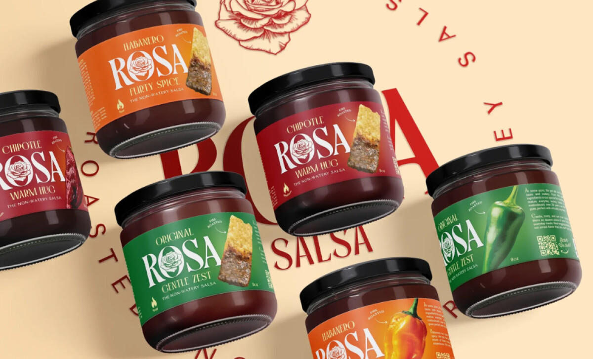 Rosa Salsa Jar Packaging