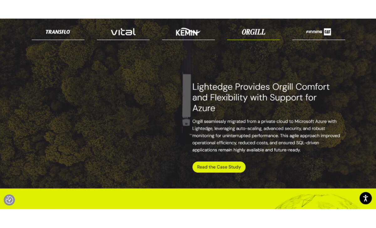 LightEdge featured clients section by Atomicdust.