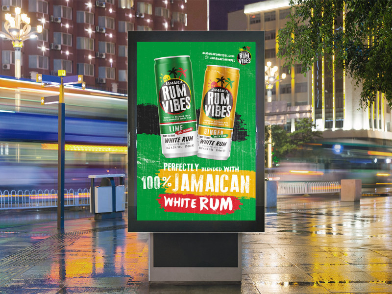 Jamaica Rum Vibes print design by Ross Nathan.