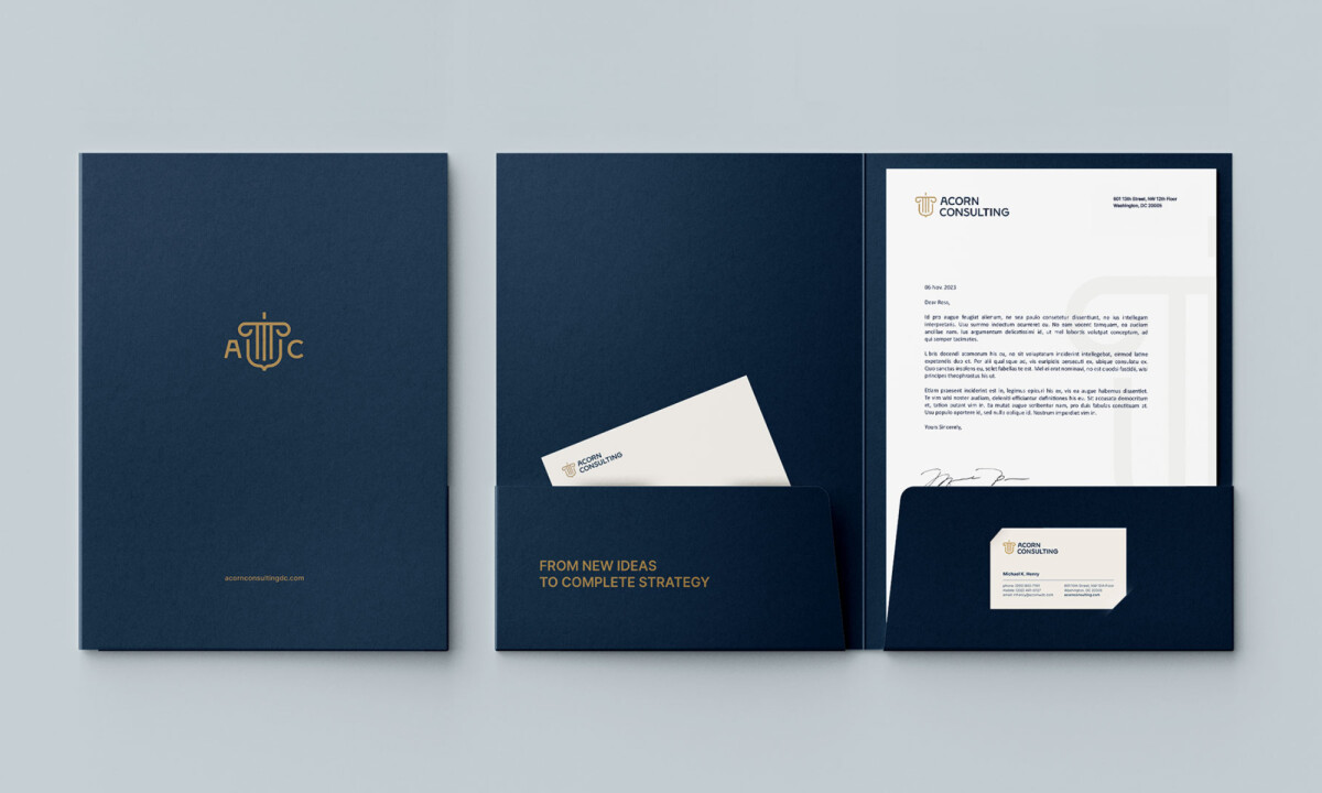 Acorn Consulting logo system by Cubby Studio.