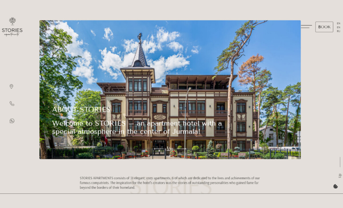 STORIES Apartments about section by Brandsite.