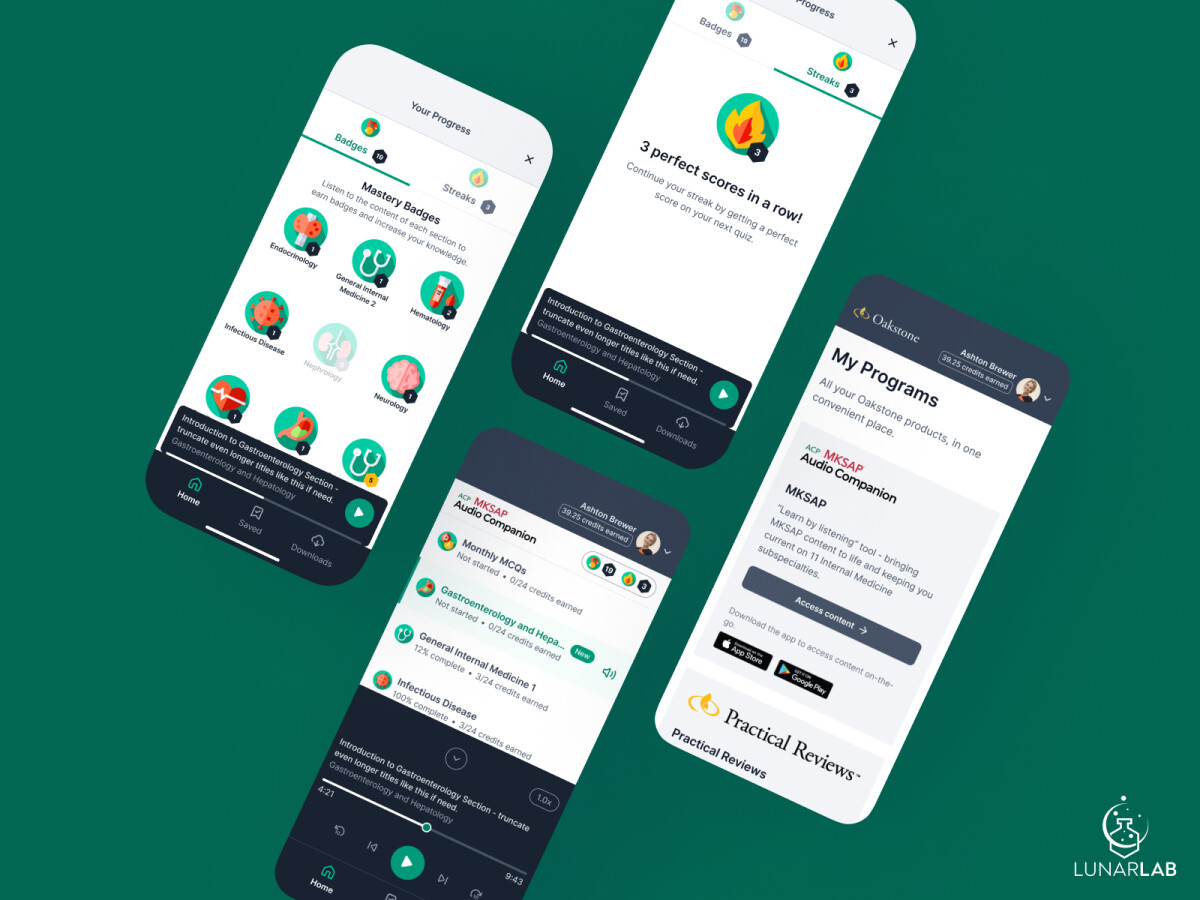 MKSAP Audio Companion App on Desktop Screen