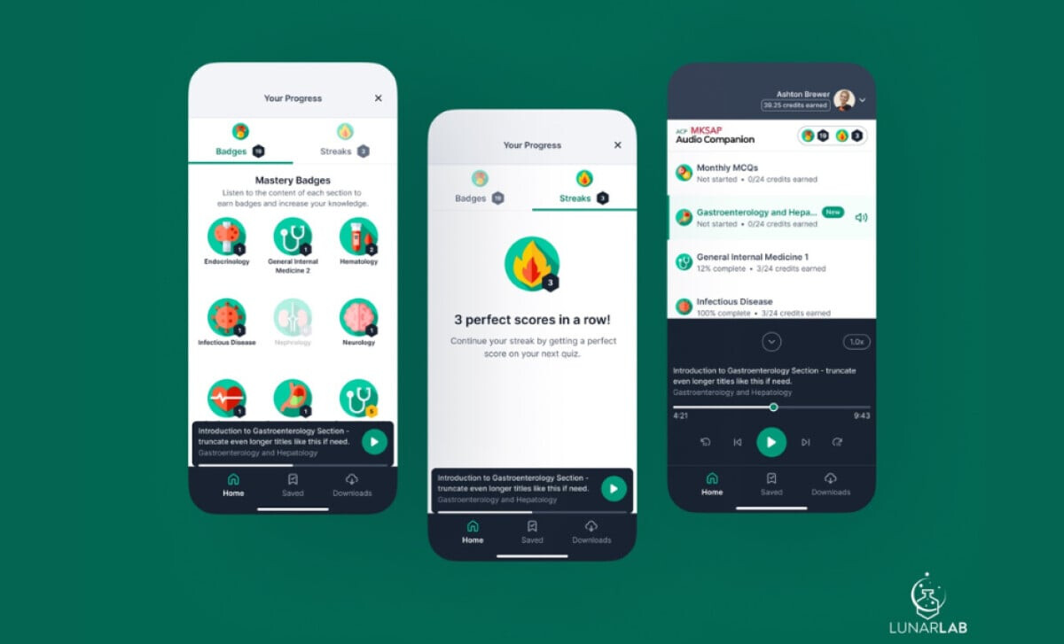 MKSAP Audio Companion App Mobile Layout